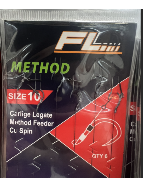 Carlige Legate FL Method Feeder Cu Spin 7mm Carlig Method 6buc/set